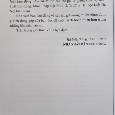 Bình Luận Những Điểm Mới  Của Bộ Luật Lao Động Năm 2019