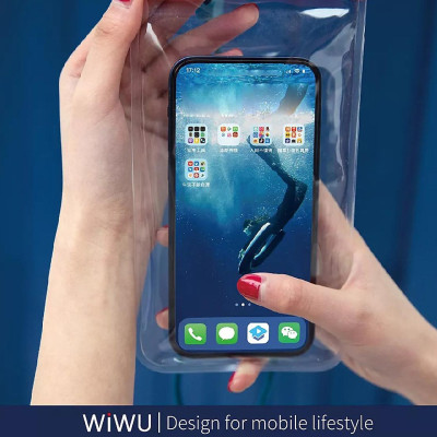 Túi chống nước waterproof cao cấp cho điện thoại 6.9 inch trở xuống chuẩn chống nước IPx8 hiệu WIWU