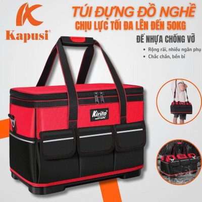 Combo Đồ Nghề Sửa Chữa Chuyên Dụng – Túi Đựng 20in + Bộ Kìm CRV + Lục Giác + Thước Đo – Hỗ Trợ Thợ