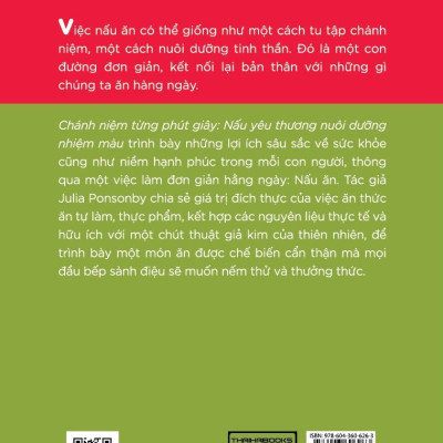 Sách - Chánh niệm từng phút giây - Nấu yêu thương nuôi dưỡng nhiệm màu