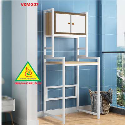 Kệ máy giặt 3 tầng Có Tủ VKMG07 - Nội Thất lắp ráp Viendong Adv