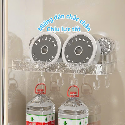 Kệ Để Đồ Phòng Tắm Cốc Hút Chắc Chắn, Chất Liệu PET, Móc Treo Tiện Lợi - HÀNG CHÍNH HÃNG MINIIN