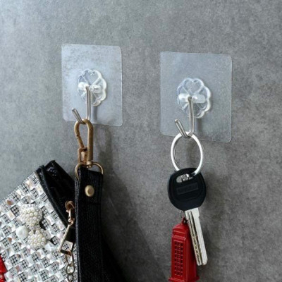 10 Móc Dán Tường Nhỏ Gọn Tiện Lợi ,Móc Nhựa Trong Suốt, Móc Treo Tường Siêu Dính, Treo Đồ Đa Năng, Treo Đồ Dùng Gia Đình, TakyHome 2213set10