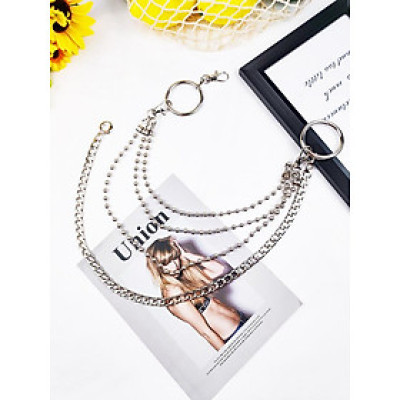 Thắt lưng titan thép 3 tầng hạt chain cá tính nam nữ