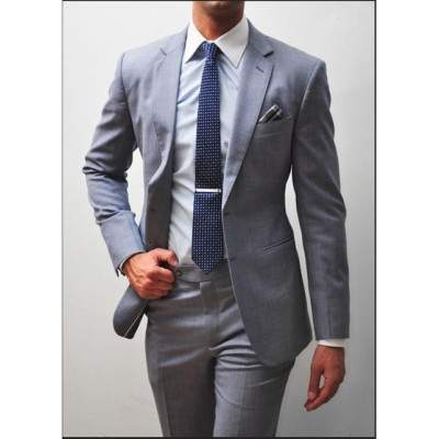 Cavat chú rể, MC, công sở nam Hàn Quốc cao cấp bản trung 7cm màu xanh đen con cá - Tặng kèm hộp Full box