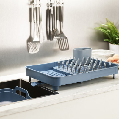 Kệ phơi tách chén Joseph Joseph 003123 - Extend Expandable Dish Drainer Editions Blue