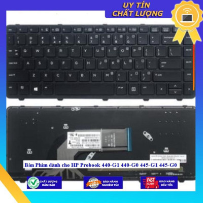 Bàn Phím dùng cho HP Probook 440-G1 440-G0 445-G1 445-G0  - Tốt Ko khung Có Led - Hàng Nhập Khẩu New Seal