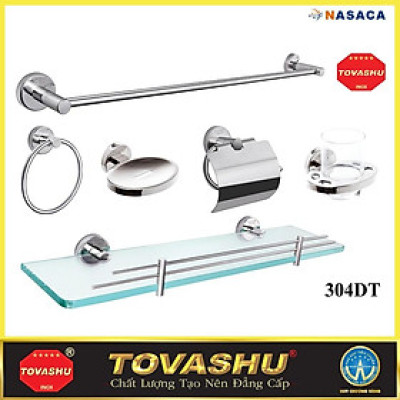 BỘ PHỤ KIỆN INOX CAO CẤP 6 MÓN TOVASHU 304-DT