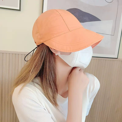 Mũ chống nắng nửa đầu  , mũ đi biển , du lịch có nút  đeo khẩu trang phong cách thời trang Hàn Quốc