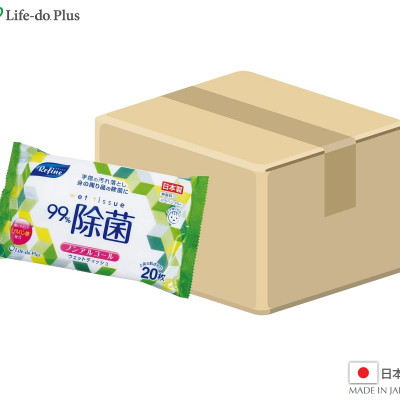 Khăn ướt khử trùng, không mùi Life-do.Plus (# không cồn) - Hàng nội địa Nhật Bản (#Made in Japan)