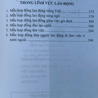Hợp đồng trong lĩnh vực lao động