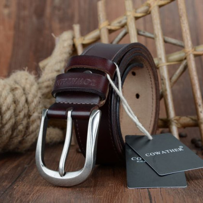 Thắt Lưng Da Bò Chính hãng COWATHER XF011 Nâu