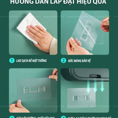 Miếng Dán Tủ Đựng Mỹ Phẩm Treo Tường Bản Lớn Thay Thế Kệ Để Đồ Trang Điểm Nhà Tắm Hamart