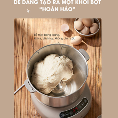 Máy Trộn Bột Ủ Bột Lên Men Tự Động BEAR HMJ-A70C1 Chống Dính Dung Tích 7 Lít Công Suất 250 W - Hàng Chính Hãng