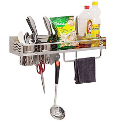 Kệ bếp đa năng Inox Eurolife EL-K1 (Trắng bạc)