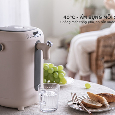 Bình Thủy Điện, Bình Thủy Giữ Ấm Đun Nóng Thông Minh BEAR KE-B30V1 Khử Clo Dung Tích 3L, Công Suất 1350W - Hàng Chính Hãng