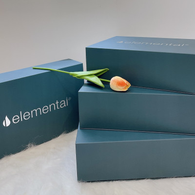 [Hộp quà_Túi quà cao cấp] Hộp quà tặng Elemental tặng quà sinh nhật, khách hàng hộp cứng nắp cài nam châm cao cấp