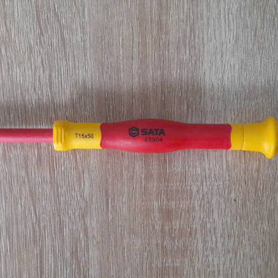 Tua vít nhỏ chính xác T15 * 50mm cách điện 1000V VDE SATA 63904