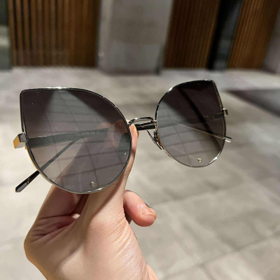 Kính râm Mắt mèo cao cấp màu bạc gương