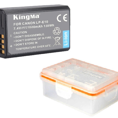 Combo 1 pin 1 sạc Kingma for Canon LP-E10 - Hàng chính hãng