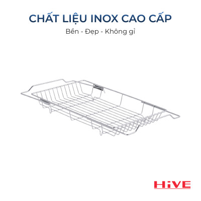 Kệ Để Đồ Gác Ngang Bồn Rửa Bát (HPH-SQUARE SLIDE SINK RACK) Cao Cấp.
