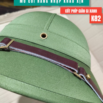 MŨ CỐI XỊN VẢI BỌC GABADIN QUAI DA THẬT LÒNG CỐT PHÍP GIÀN GI XANH CHỊU MƯA CHỊU NẮNG CHỊU VA ĐẬP