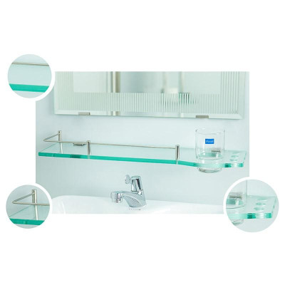 Kệ kính Kibath đa năng kèm ly inox 304