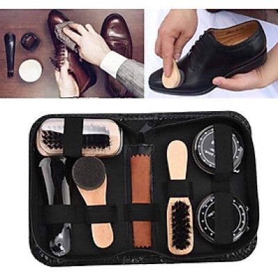 Bộ dụng cụ đánh giày 7 món kèm xi tiện lợi