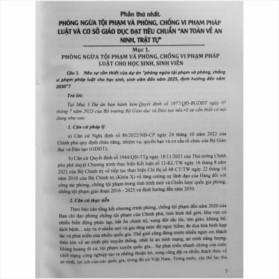 Sách 375 Câu Hỏi Đáp Về Phòng Chống Vi Phạm Pháp Luật Thường Gặp Đối Với Trẻ Em, Học Sinh, Sinh Viên Trong Nhà Trường - V2292T