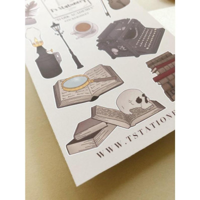Sticker sheet dark academia  - chuyên dán, trang trí sổ nhật kí, sổ tay | Bullet journal sticker - stc010