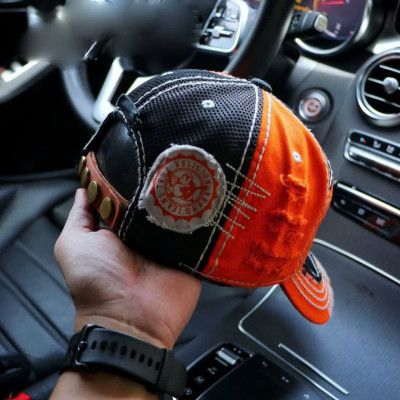 Nón nam, mũ lưỡi trai Ông Địa U rách phối vải jeans form đẹp thời trang đường phố