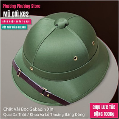 Mũ Cối Tàu Siêu Bền Mũ cối ARMY K82 Chất Vảii Bọc Mũ Gabadin Lòng Cốt Phíp Giàn Gi Xanh - 100kg Đứng Ngồi Lên Mũ Thoải Mái - Cách nhiệt, cách nước