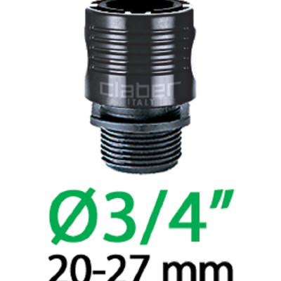 Đầu Nối Chuyển Đổi Khớp Nối Nhanh Ra Ren Ngoài 27mm Claber 91494