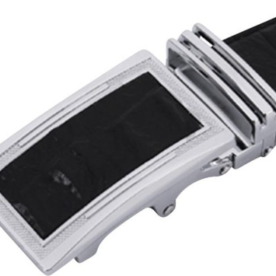 Thắt Lưng Nam Vân Cá Sấu Huy Hoàng HT4117 (120 x 3.5 cm) - Đen