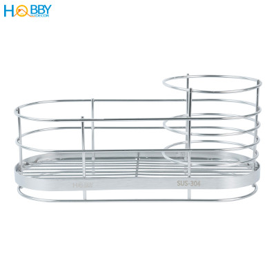 Kệ đựng đồ rửa chén chổi cọ gác bồn inox 304 Hobby home decor KRC13