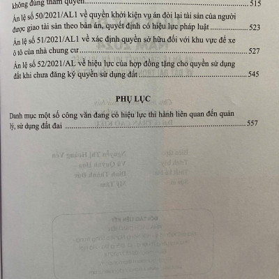 Luật Đất Đai Năm 2024 Và Án Lệ Giải Quyết Vụ Án, Vụ Việc Về Đất Đai Trong Thực Tiễn Xét Xử