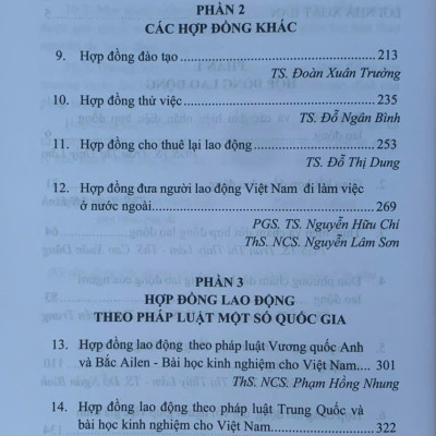 Hợp đồng trong lĩnh vực lao động