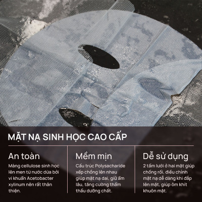 Mặt nạ thạch dừa Biocellulose Mask Babemon dưỡng sáng da, cấp ẩm, phục hồi, làm mờ dấu hiệu lão hóa