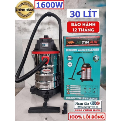 [chính hãƞg] Máy Hút Bụi Công Nghiệp Jetman12L+15L+18L+20L+ 25L+30L+40L Hàng chính hãƞg, Bảo hành 1 năm,Động cơ lõi đồng