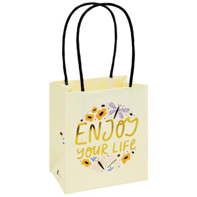 Túi Giấy Hoa - Enjoy Your Life - 10 x 11.5 cm - Sdstationery