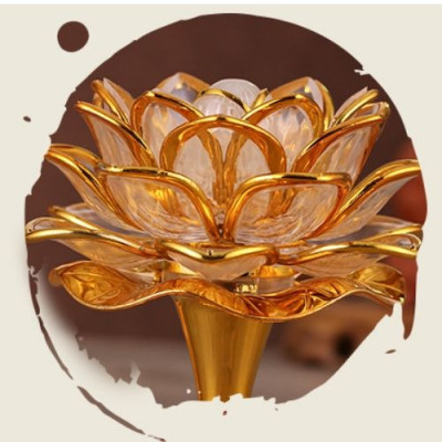 Bộ 2 Đèn thờ hoa sen đổi màu có tụng kinh