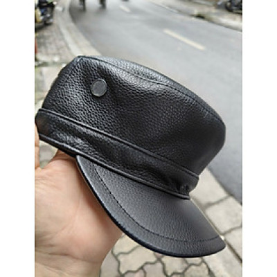 Mũ lưỡi trai nam da bò cao cấp BHY2069 Nón da nam lưỡi ngắn, dễ điều chỉnh