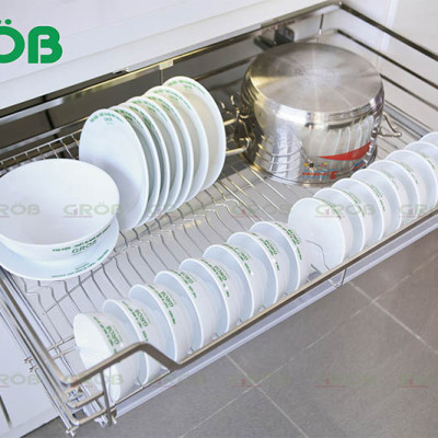 Giá úp bát đa năng nan dẹt inox 304 thương hiệu Grob mã GC304