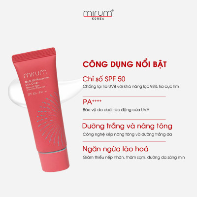 Kem chống nắng Mirum nâng tông, dưỡng trắng, ngừa lão hóa và bảo vệ da toàn diện 50ml – Mirum Multi UV Protection Sun Cream SPF 50+/PA+++