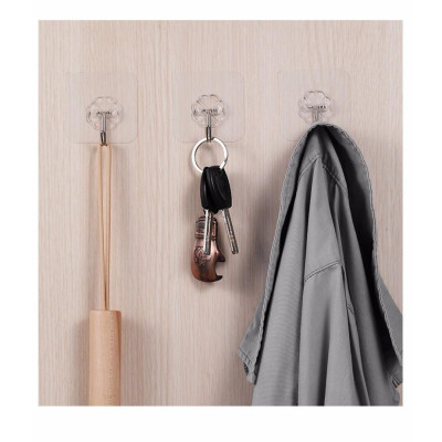 10 Móc Dán Tường Nhỏ Gọn Tiện Lợi ,Móc Nhựa Trong Suốt, Móc Treo Tường Siêu Dính, Treo Đồ Đa Năng, Treo Đồ Dùng Gia Đình, TakyHome 2213set10