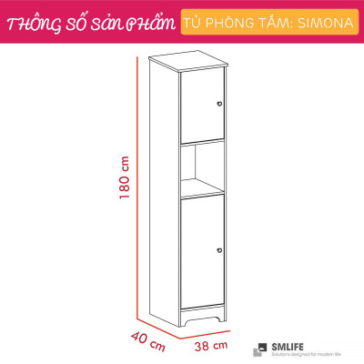 Tủ phòng tắm gỗ hiện đại SMLIFE Simona