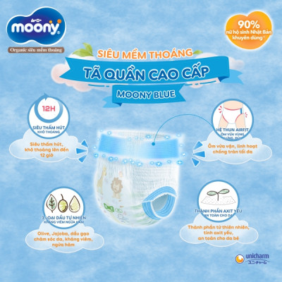 Combo 2 gói  tã quần Moony XL38 bé gái [ Mẫu Như Hình]