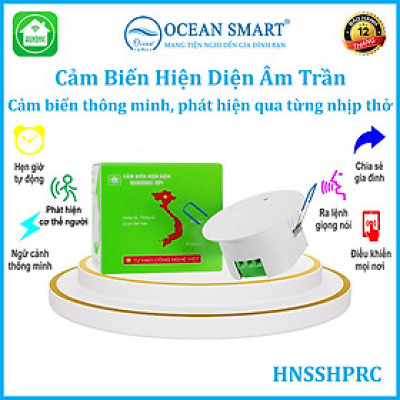 Cảm Biến Hiện Diện Thông Minh Hunonic, Cảm Biến Bật Tắt Đèn Nhà Vệ Sinh - HNSSHPR