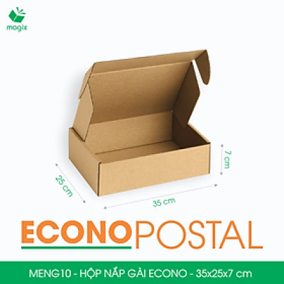 MENG10 - 35x25x7 cm - 60 Hộp carton nắp gài đóng hàng giá rẻ, hộp gói hàng, hộp quà thời trang