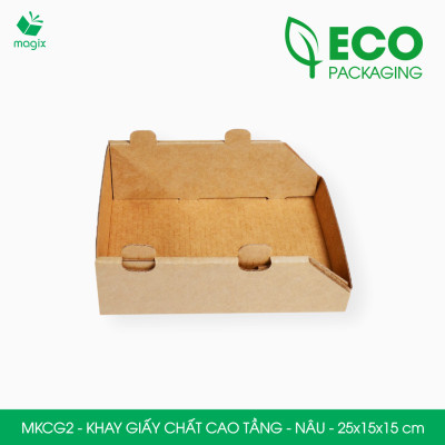 MKCG2 - 25x15x15 cm - 5 Khay giấy chất cao tầng bằng giấy carton siêu cứng, kệ giấy đựng đồ văn phòng, khay đựng dụng cụ, khay linh kiện, kệ phân loại dụng cụ